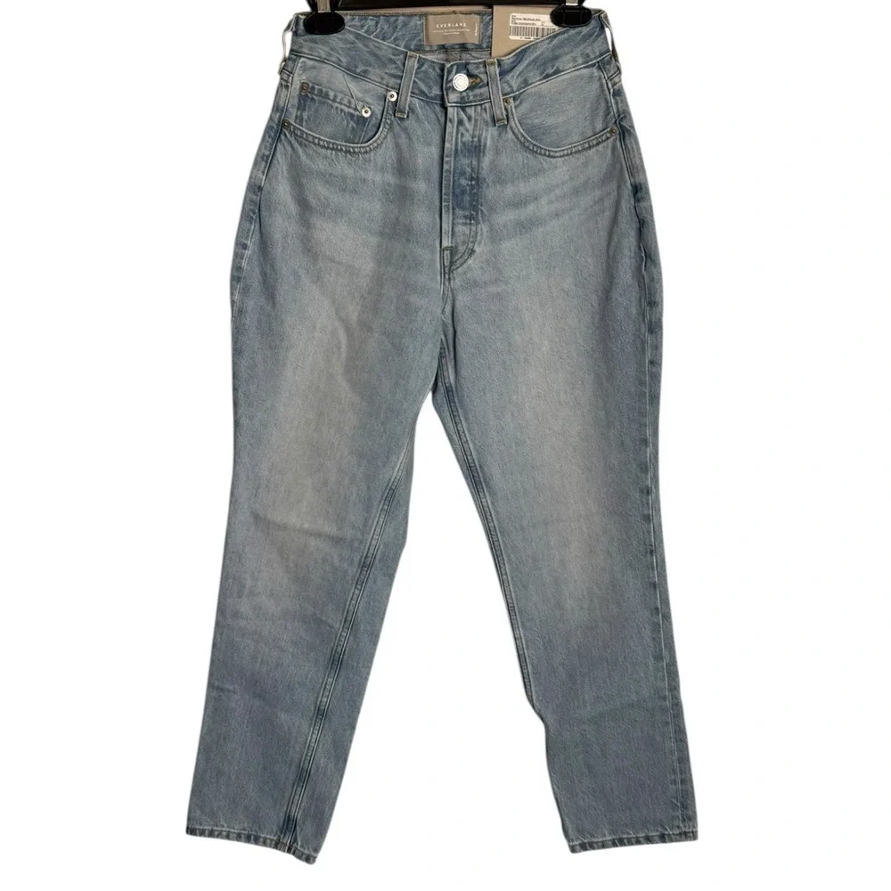 NWT Everlane Curvy 90s Cheeky Straight Jeans Light Wash size 26 high rise